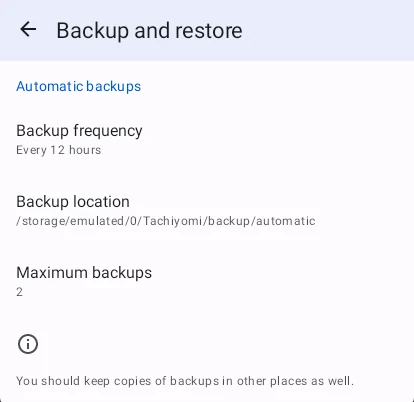 Automatic Backups